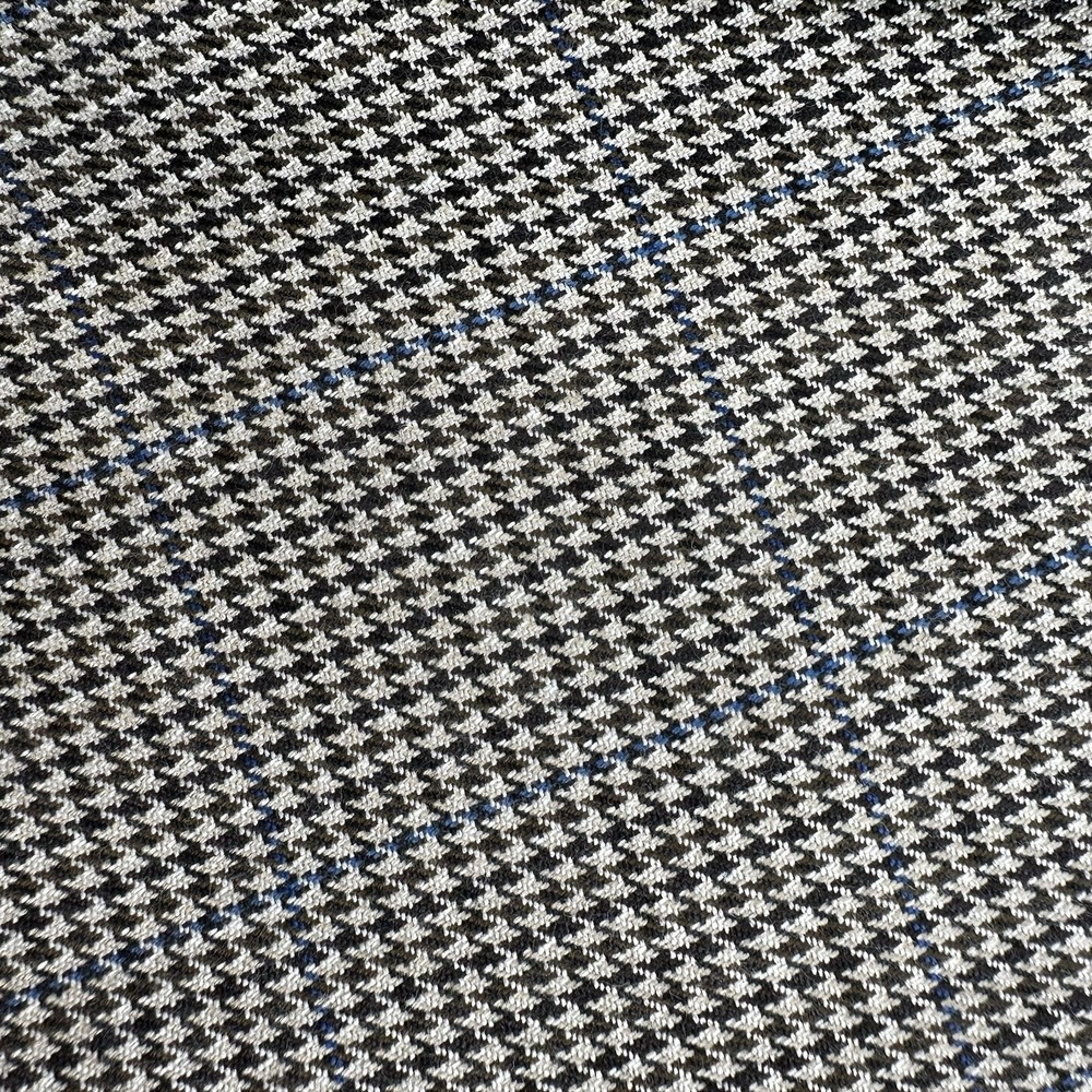Lauren Ralph Lauren Mens 46R Blazer Brown Houndstooth Blue Overcheck Sport Coat - Picture 5 of 9